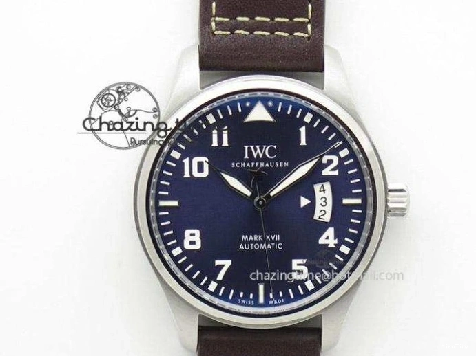 MIROTIME 0312 Bright Pilot Chrono SS AZF 1:1 Best Edition Green Dial on Brown Leather Strap A 7059